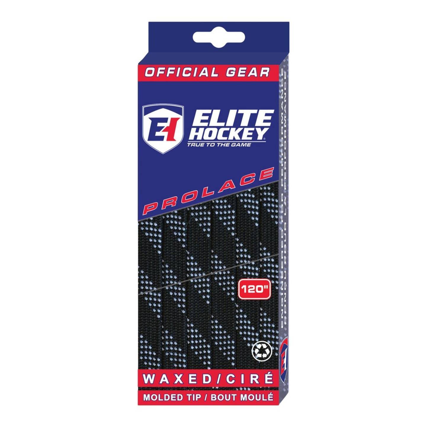 Schnürsenkel gewachst Elite Hockey Schwarz 