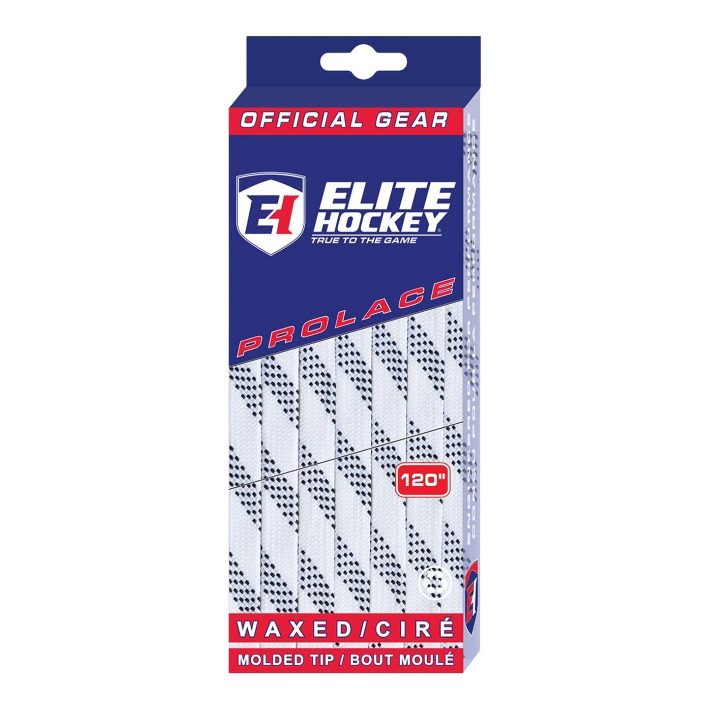 Waxed Laces Elite Hockey White 