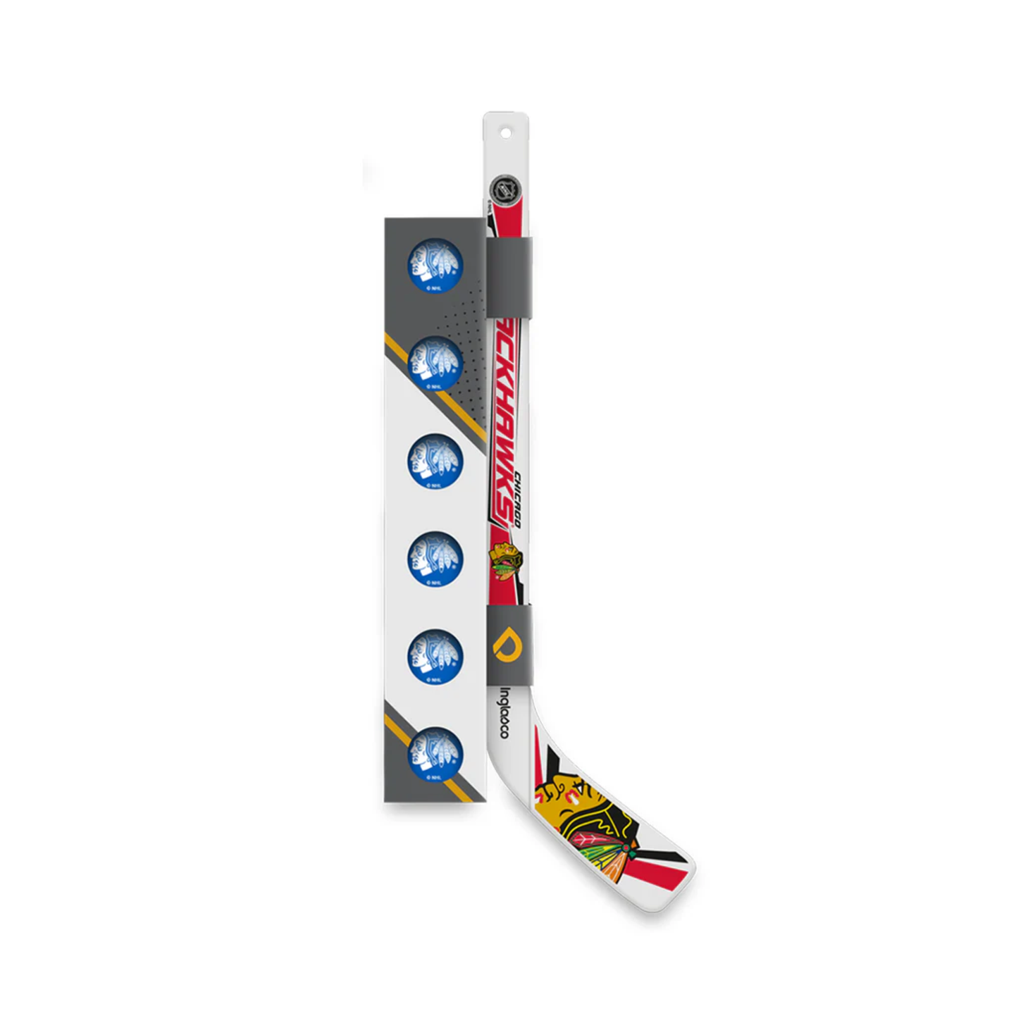 Mini Stick, 1 Stock + 6 Balls Chicago Blackhawks