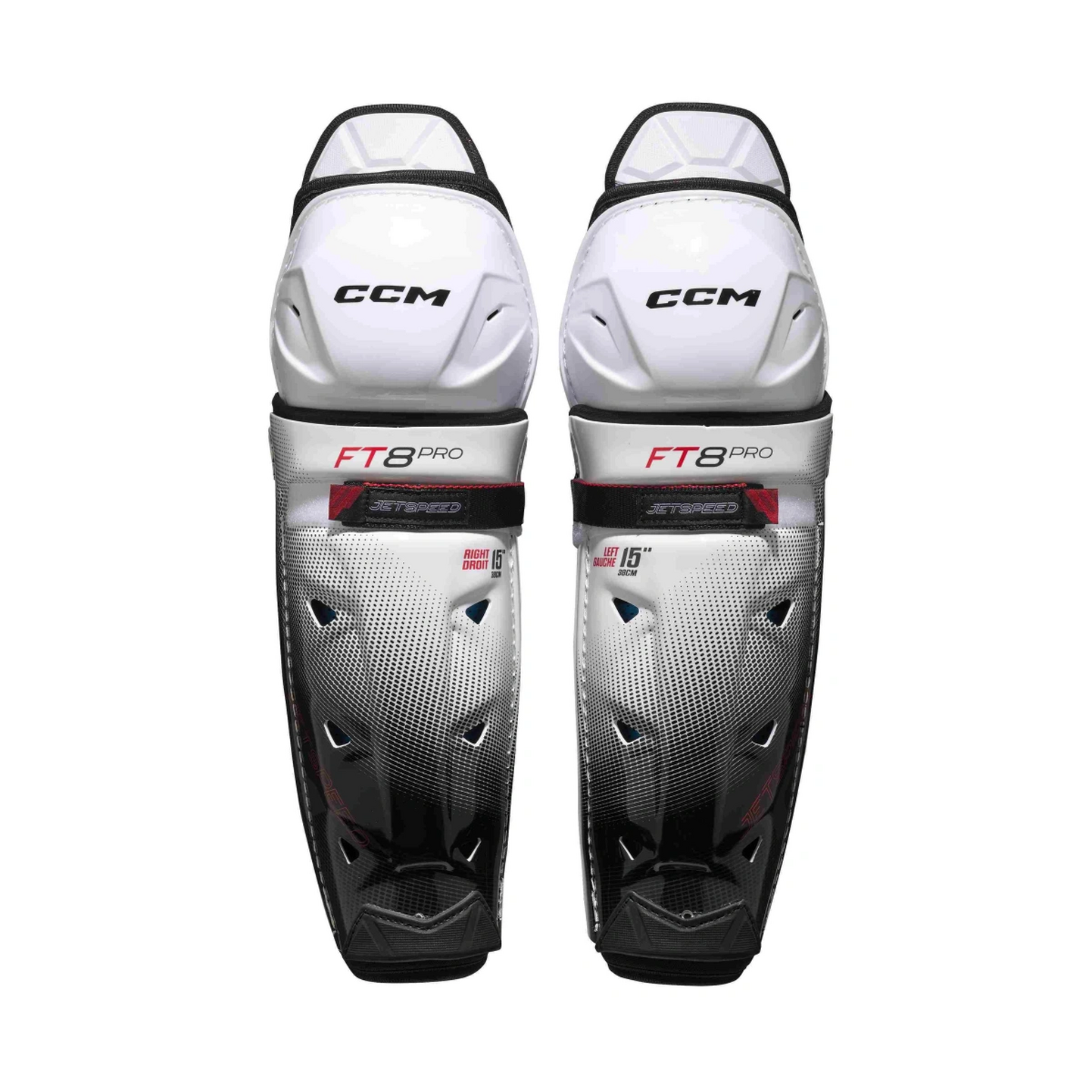 CCM Jetspeed FT8 Pro JR Shin guards