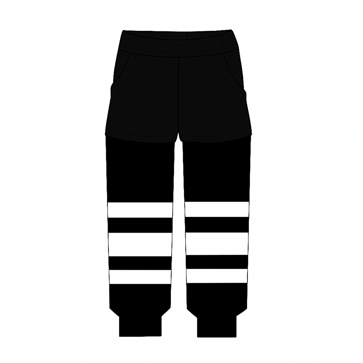 Knit stockings Tights Black-White YTH