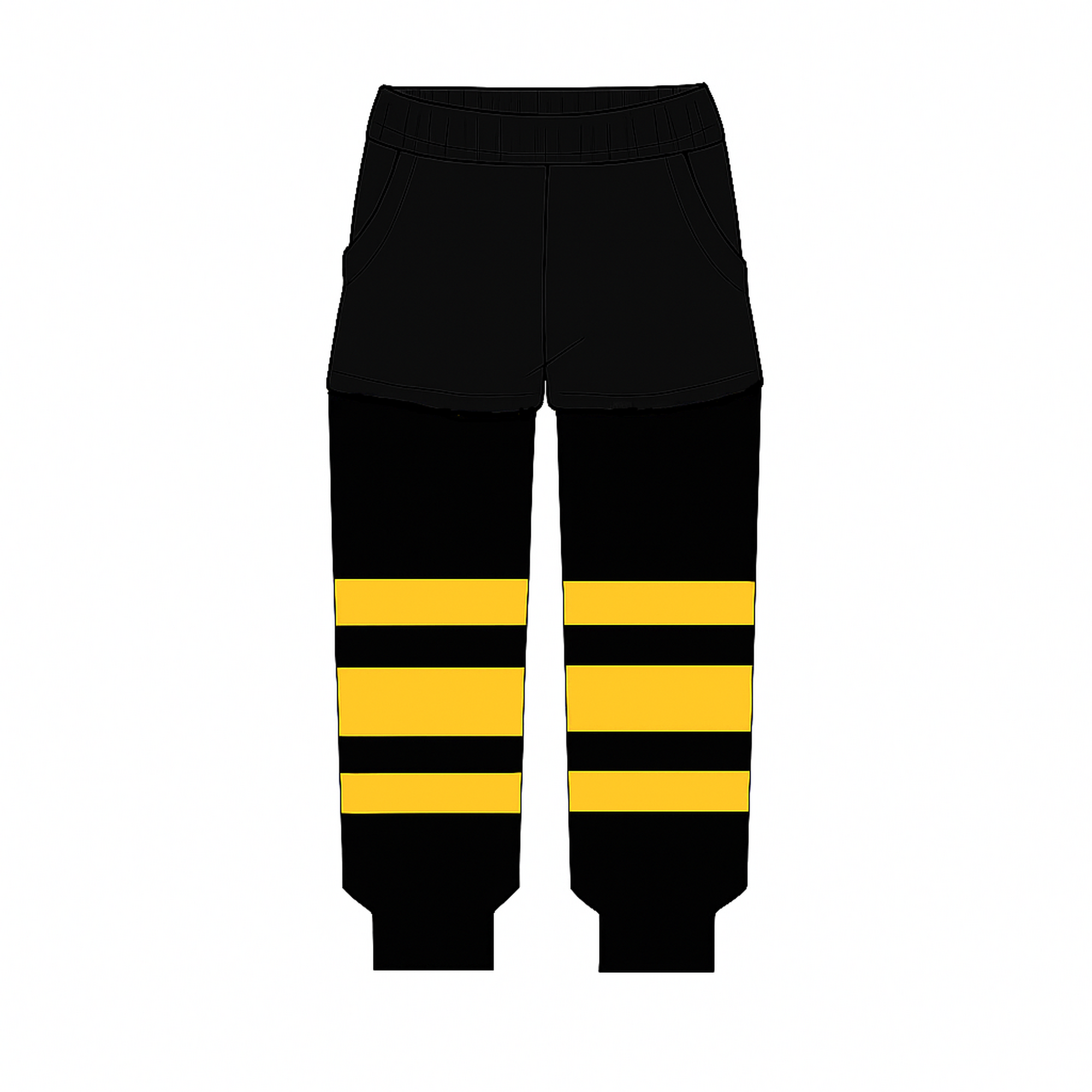 Knit stockings Tights Black-Yellow JR