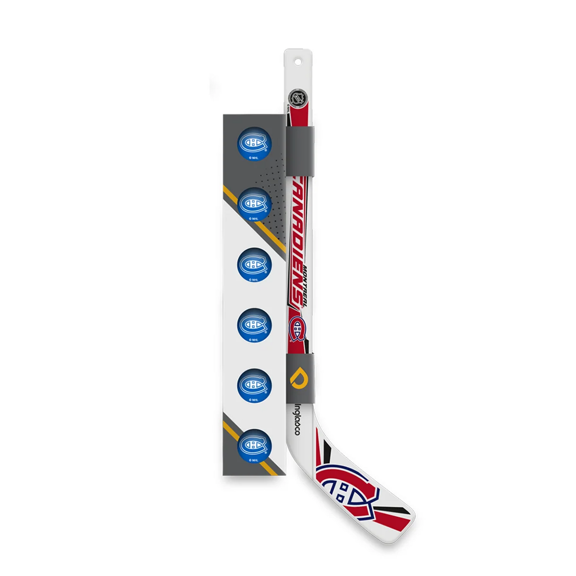 Mini Stick, 1 canne + 6 balles Canadiens Montreal