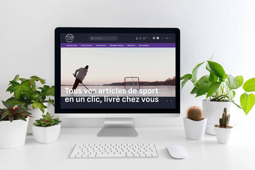Ecran d'ordinateur avec le nouveau site internet
